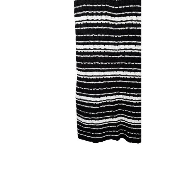 Casa Cabana Junior's Sleeveless Maxi Sweater Dress Size XL Black & White Striped - Picture 5 of 8
